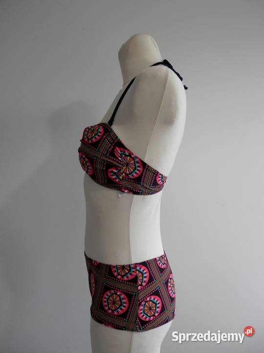 Strój Kąpielowy Bikini Czarny Graficzny Nadruk podlaskie Łomża sprzedam