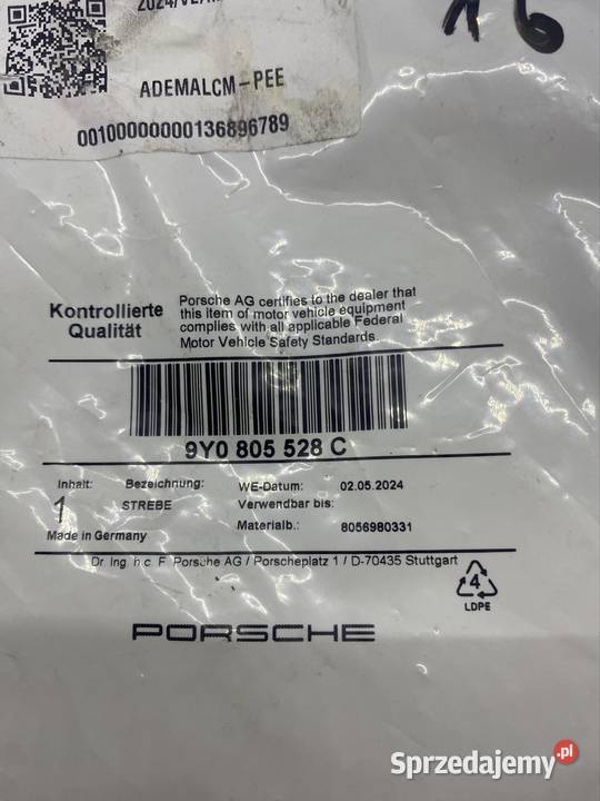 Podpora prawa Porche Cayenne 9Y0805528C Części montażowe Jasienica