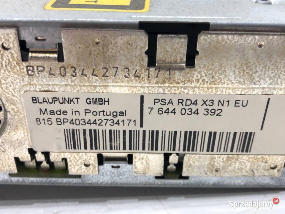 RADIO CITROEN C5 II 7644034392 ODTWARZACZ podkarpackie