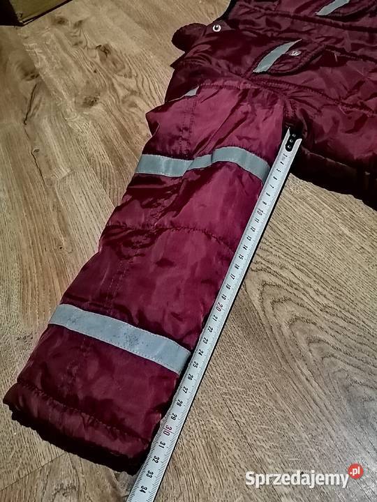 Kurtka zimowa długa Paszczyk bordowy 122 20