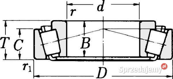 Łożysko stożkowe 80x140x3525 mm Timken 32216 Kamionna