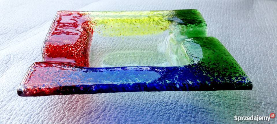 ŚWIECZNIK POPIELNICZKA szkło SZKLANA MURANO Kraków