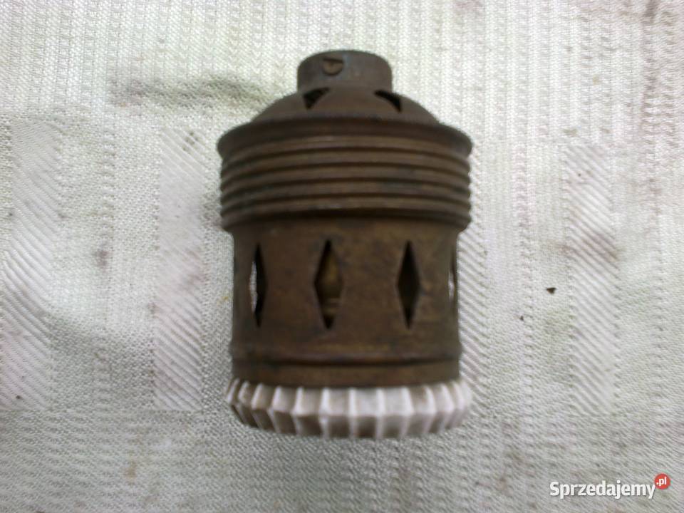 Oprawka żarówki mosiądz porcelana z prl Dąbie sprzedam