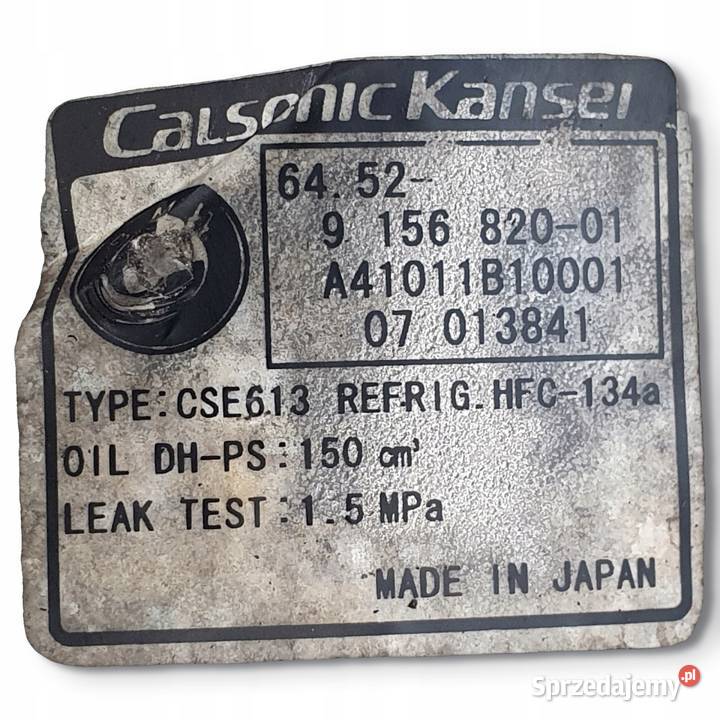 SPRĘŻARKA KLIMATYZACJI BMW E87 E90 20 i 9156820 Chełm