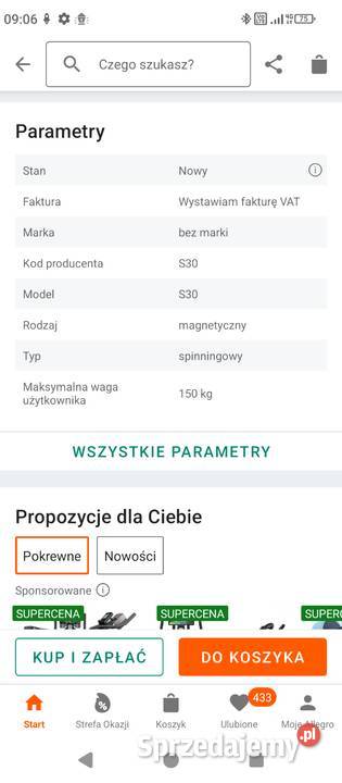 Rower treningowy magnetyczny PASYOU s30