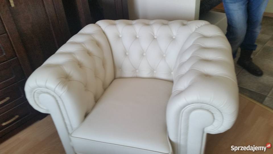 Kanapa Chesterfield przepiękna skóra Grudziądz