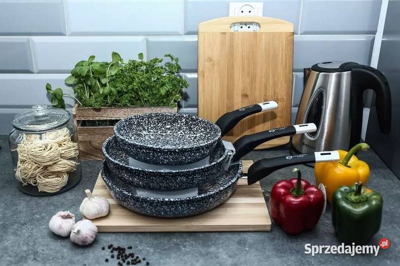 ZESTAW 3 PATELNI MARMUROWOCERAMICZNYCH EDEL HOFF mazowieckie Warszawa