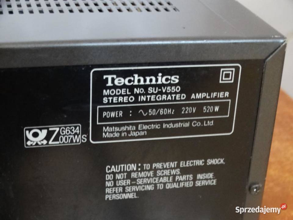 Wzmacniacz Technics SUV550 sprawny 520 wat podkarpackie sprzedam