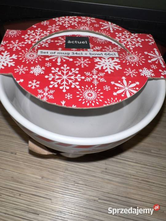 Zestaw prezentowy świąteczny z kubkiem i miską Miski Katowice sprzedam