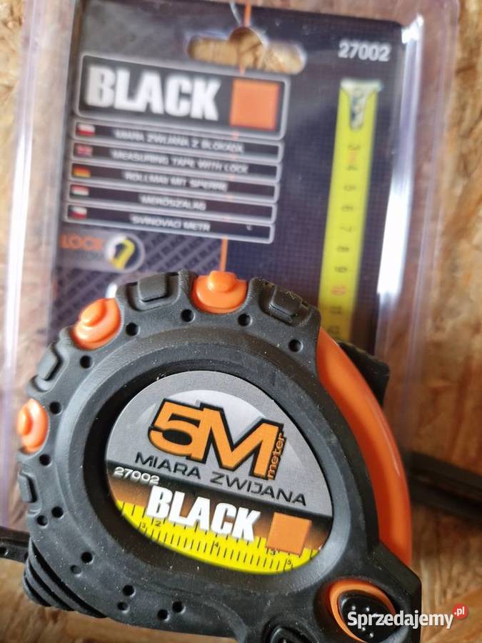 MIARA MIARKA METRÓWKA ZWIJANA TAŚMA 5M Z BLOKADĄ Głogowa