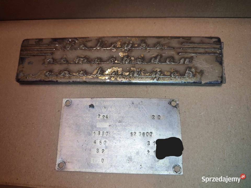 warszawa m 20 zaślepka maskownica radia Trzciana