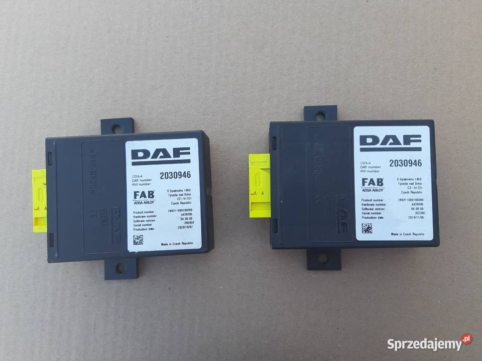 DAF STEROWNIK MODUŁ FAB CDS4 2030946 Motoryzacja Trzciel