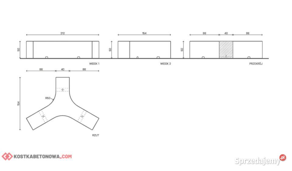Betonowe Siedzisko Ławka Rozgwiazda dolnośląskie Wrocław