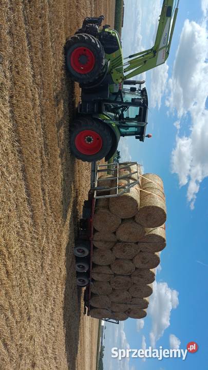 Przyczepa platforma do bel słomy sianokiszonki Porażyn