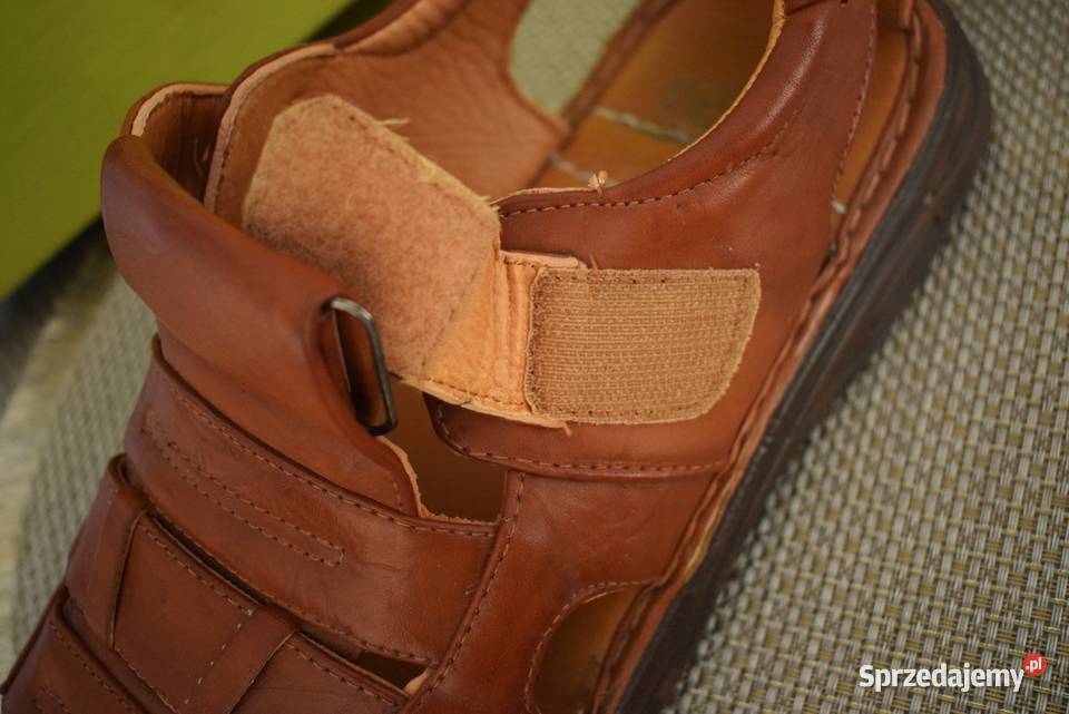 Sandały męskie skórzane rozmiar 44 długość skóra Obuwie