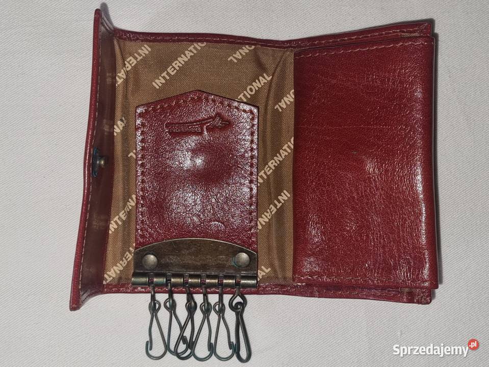 Etui na 6 kluczy maleńki portfelik wiśniowy Uniseks Warszawa