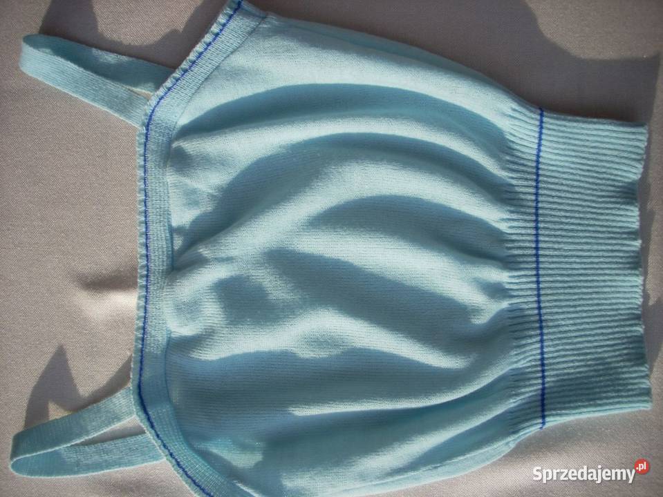 Letnia Bluzka Top Dzianinowy 34 XS vintage niebieski Nowy Sącz