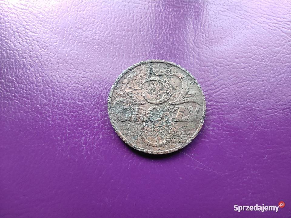 Moneta przedwojenna Sanacja II RP 5 groszy 1931 Pruszków