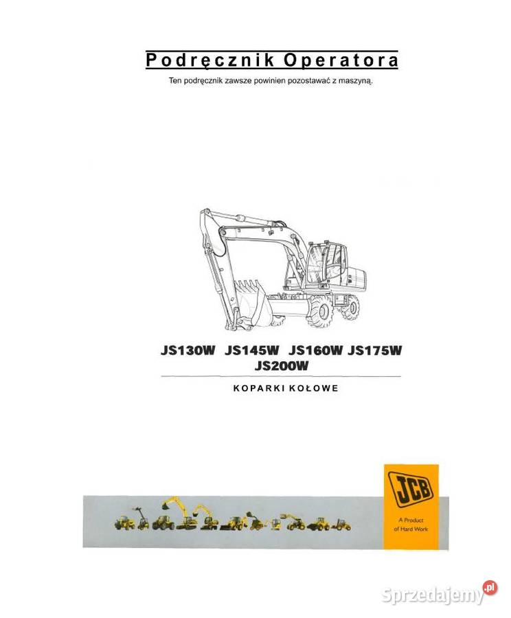 DTR Instrukcja operatora katalog obsługi UDT Szamotuły sprzedam