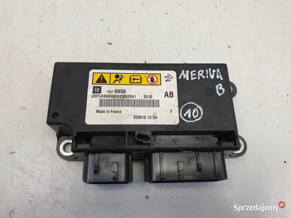 Opel Meriva B MODUŁ sensor PODUSZEK 13576859 Rudka