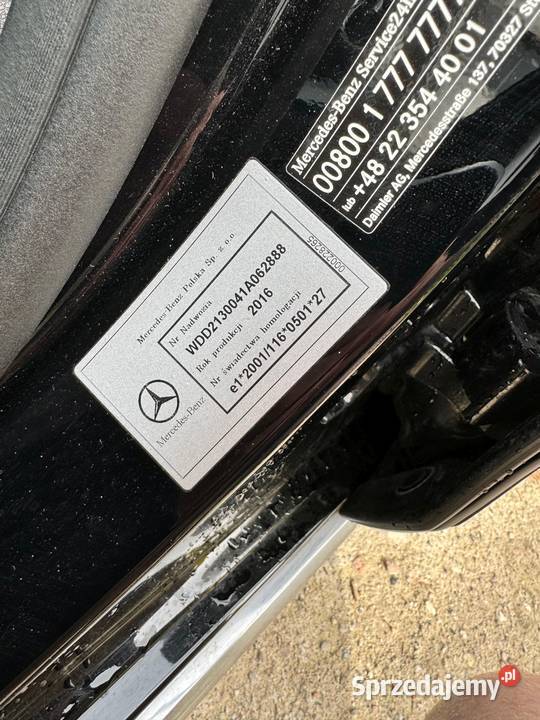 MercedesBenz Klasa E 220 d 9GTRONIC 200 2016r Kostrzyn nad Odrą