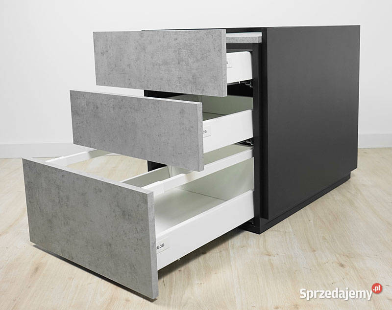 Kontenerek Saturn Beton 3 szuflady MebleKreator 59.5cm