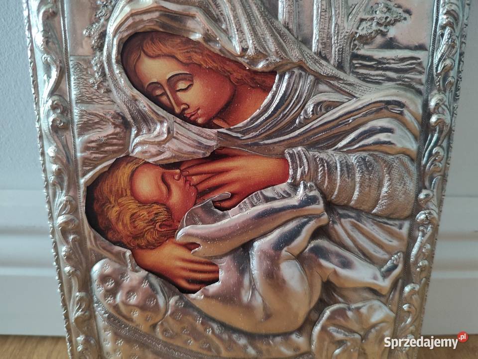 Piękna ikona przedstawiająca Matkę boską sprzedam