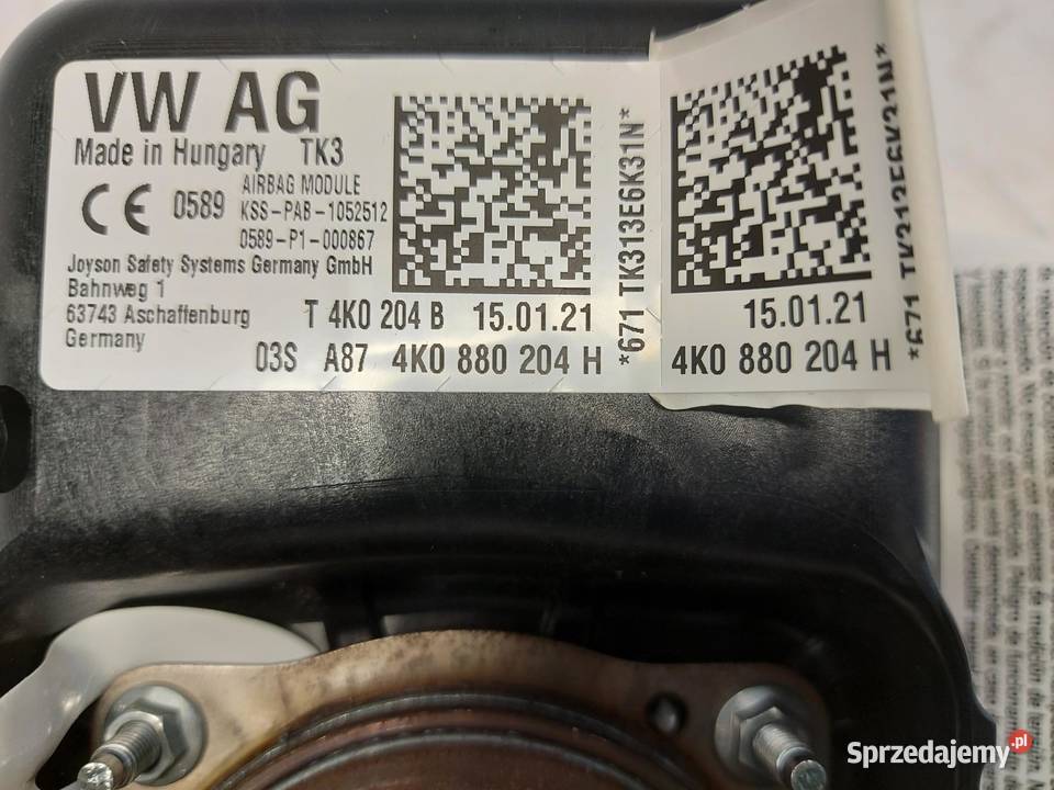Audi A7 II 4K8 4M0 TFSI PODUSZKA AIRBAG PASAŻERA dolnośląskie