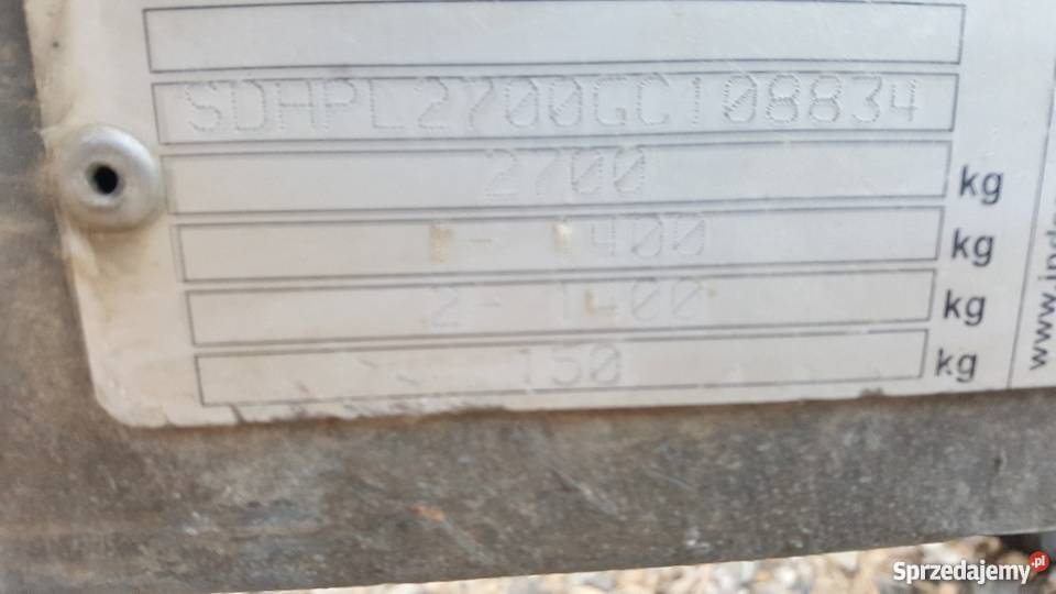 Przyczepa Indespension 27t angielska b solidna f Lawety sprzedam