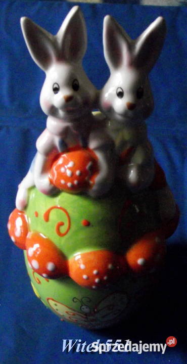 PIĘKNE PORCELANOWE ZAJĄCZKI SZKATUŁKA OKAZJA Porcelana i szkło