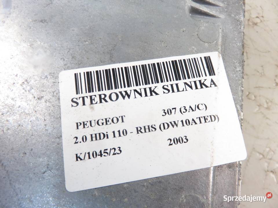 STEROWNIK PEUGEOT 307 20 HDi 0281010779 sprzedam