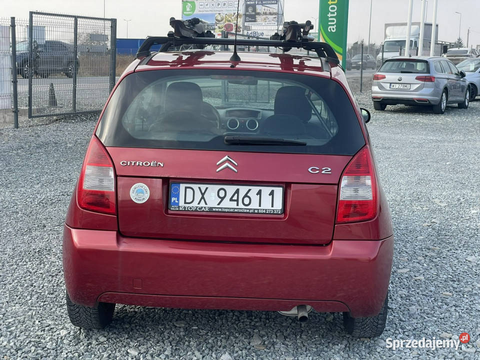 Citroen C2 11 60 2009r klima bagażnik na rowery Zarejestrowany w Polsce sprzedam