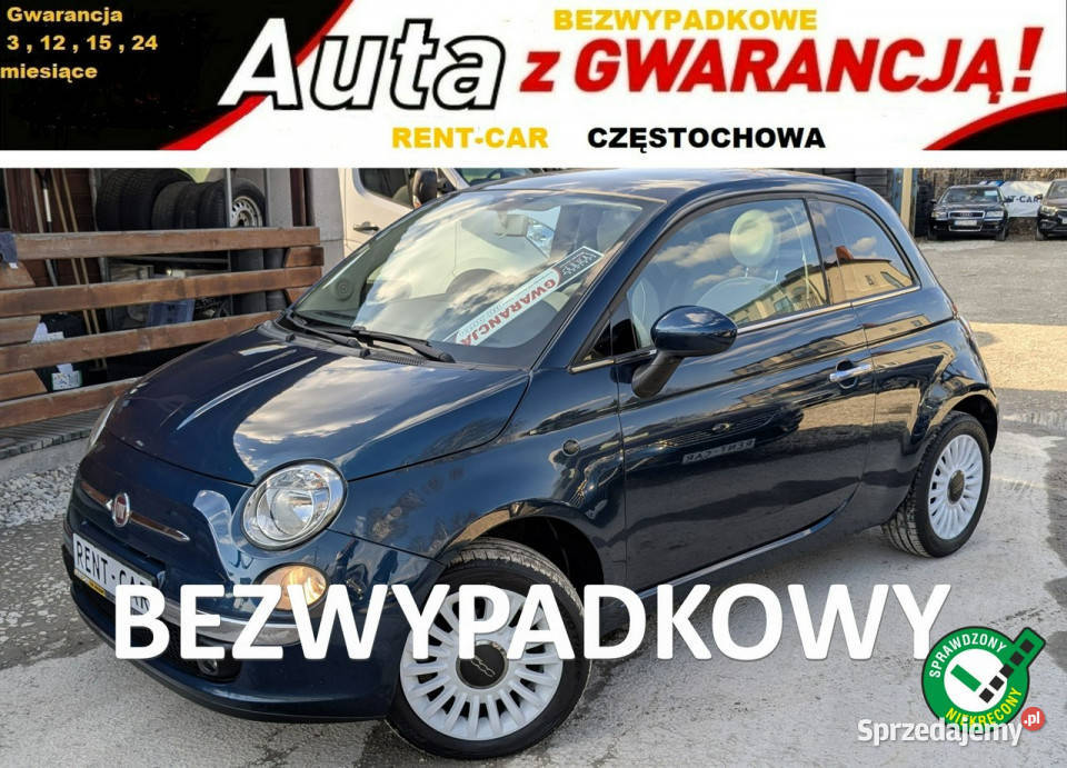Fiat 500 12i70OPŁACONY Bezwypadkowy Klima niebieski