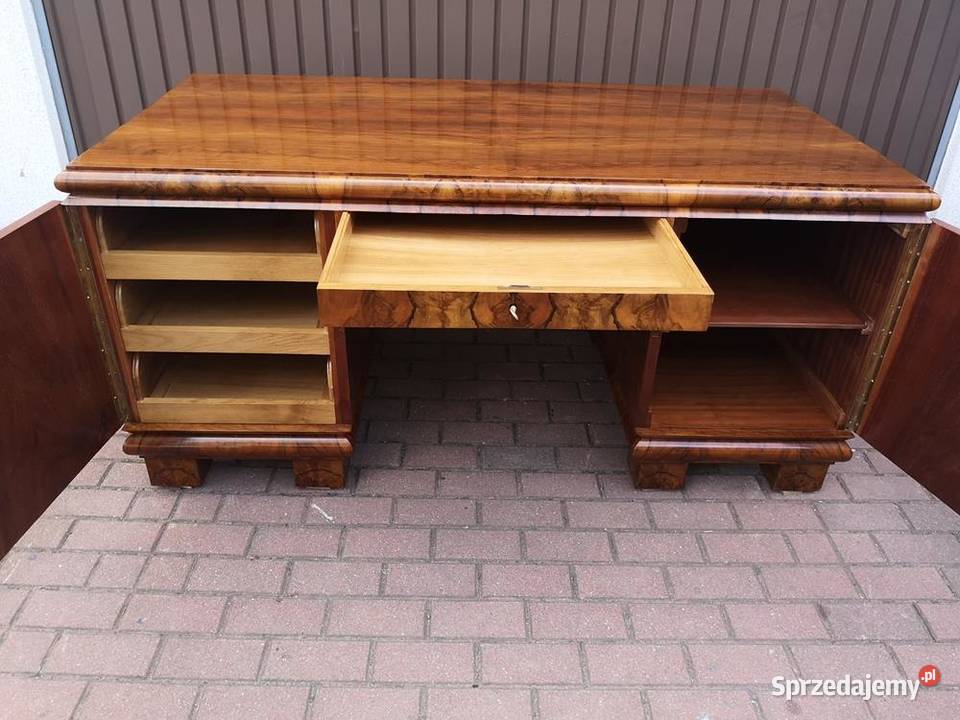 Biurko ARTDECO Orzech Politura Stare Antyk Meble wielkopolskie Swarzędz