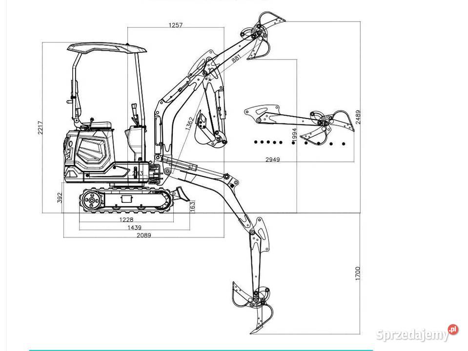 Minikoparka gąsienicowa 1200 Hightop HT12 2026 Kęty sprzedam