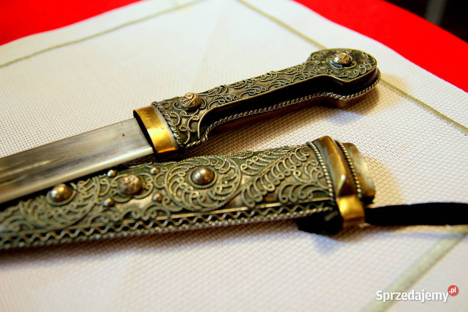 Oryginalny kindżał kamakaukaski ostry sztylet XX Sokółka