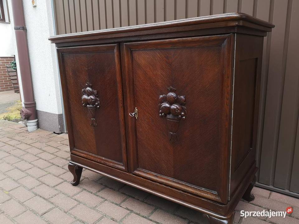 Komoda Pomocnik Dębowa Secesja Okazała Stara Swarzędz