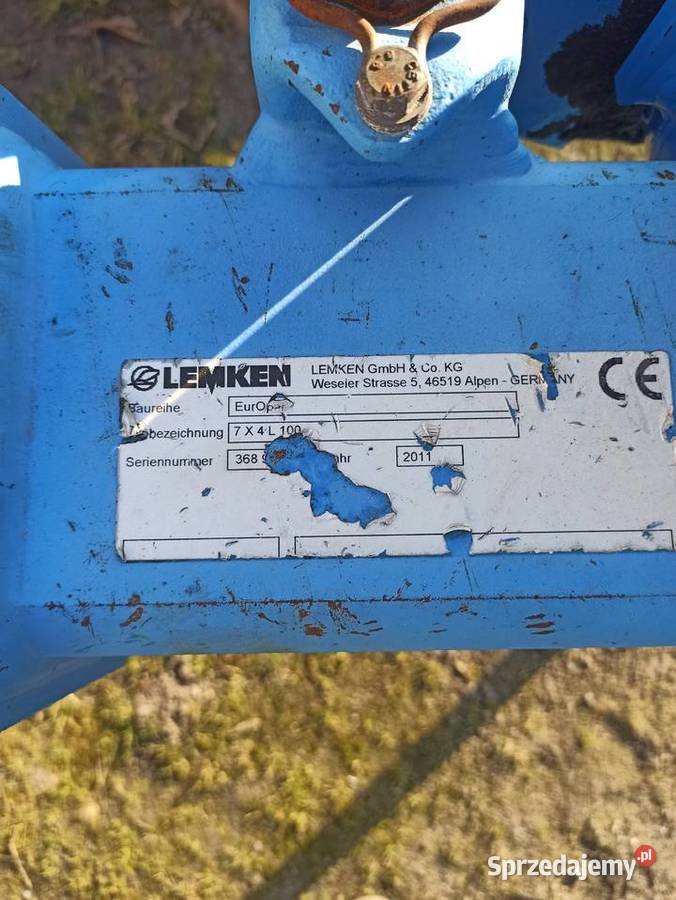 Pług obrotowy Lemken Europal 7x 4 skibowy nieuszkodzony Moszczenica