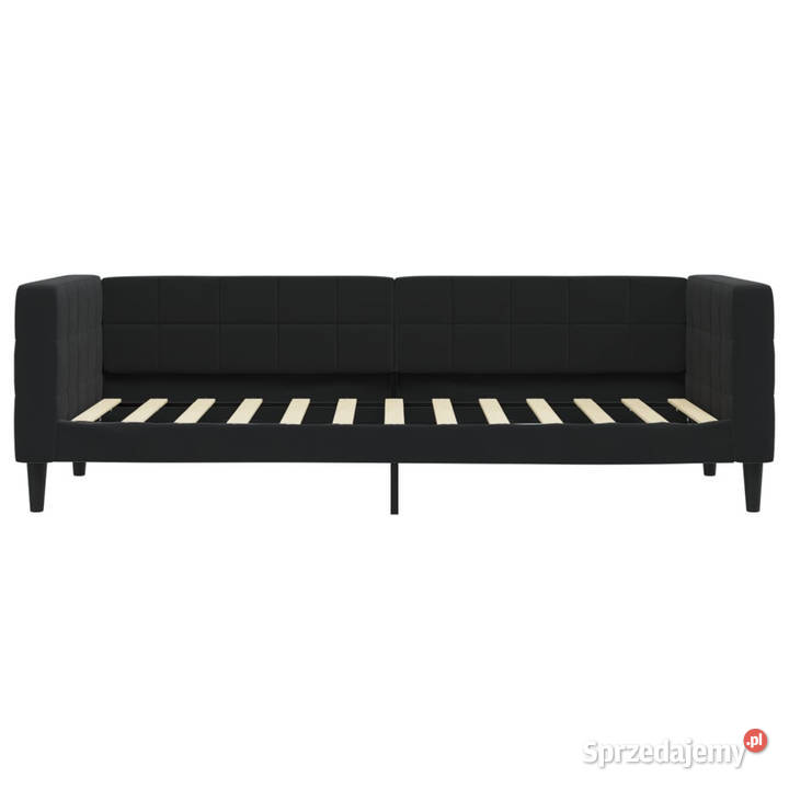 Sofa z materacem do spania czarna aksamit 80x200 223cm Łóżka Warszawa