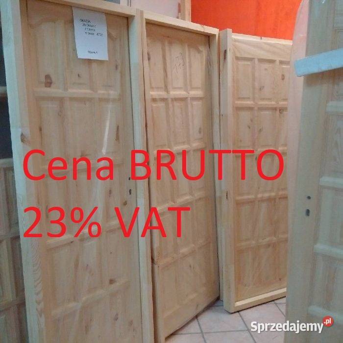 Prawdziwe drzwi drewniane sosnowe Drewno sprzedam