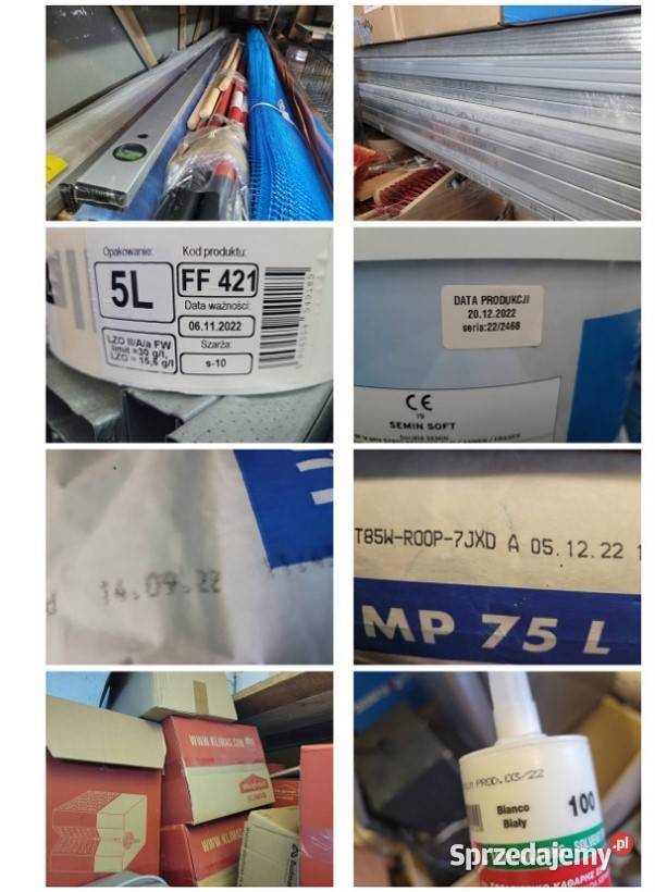 Zapasy magazynowe sklepu budowlanego