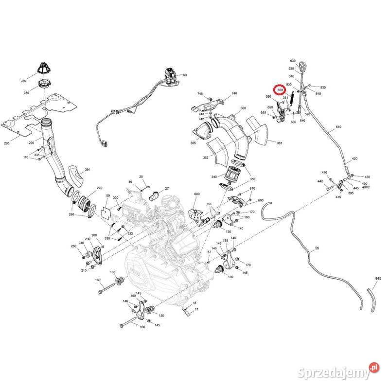 Sprężyna lewarka zmiany biegów Canam outlander