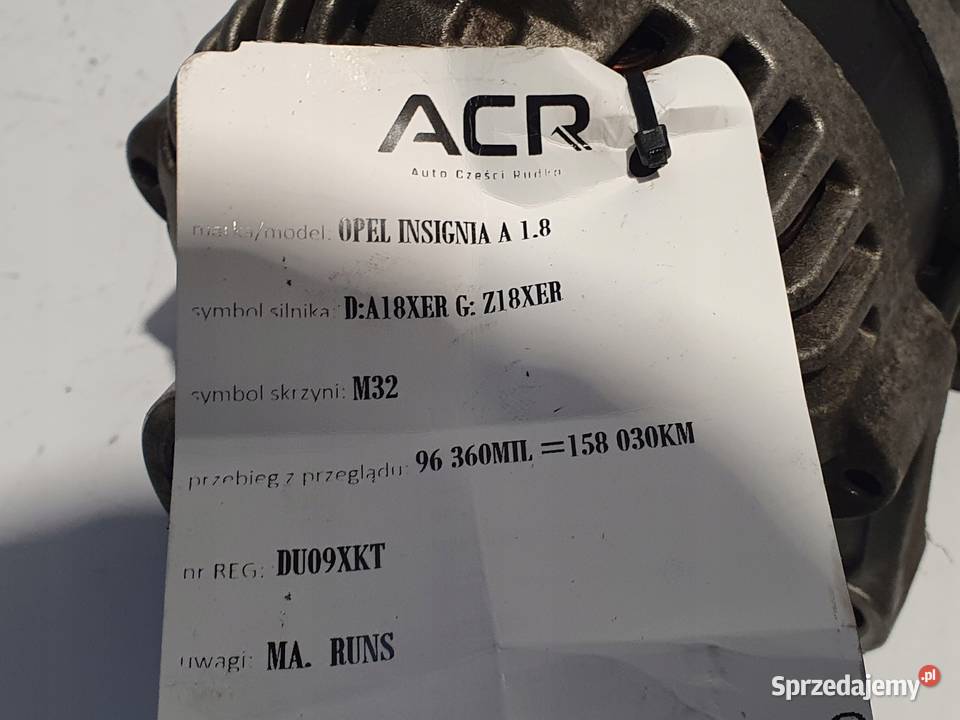 ALTERNATOR Opel Insignia 18 16V 13500577