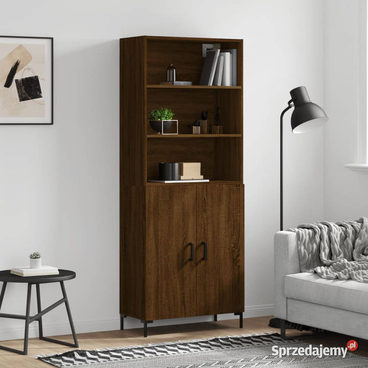 Witrynka brązowy dąb 695x34x180 materiał Warszawa