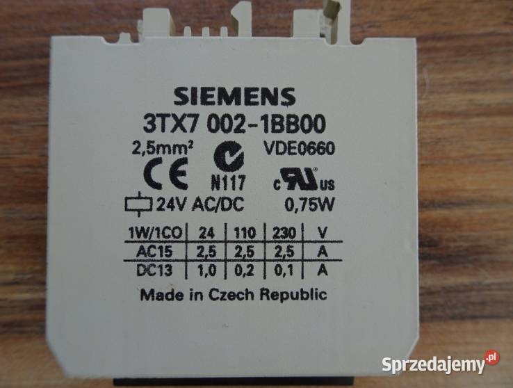 Przekaźnik SIEMENS 3TX7 0021BB00 Nowosiedlice