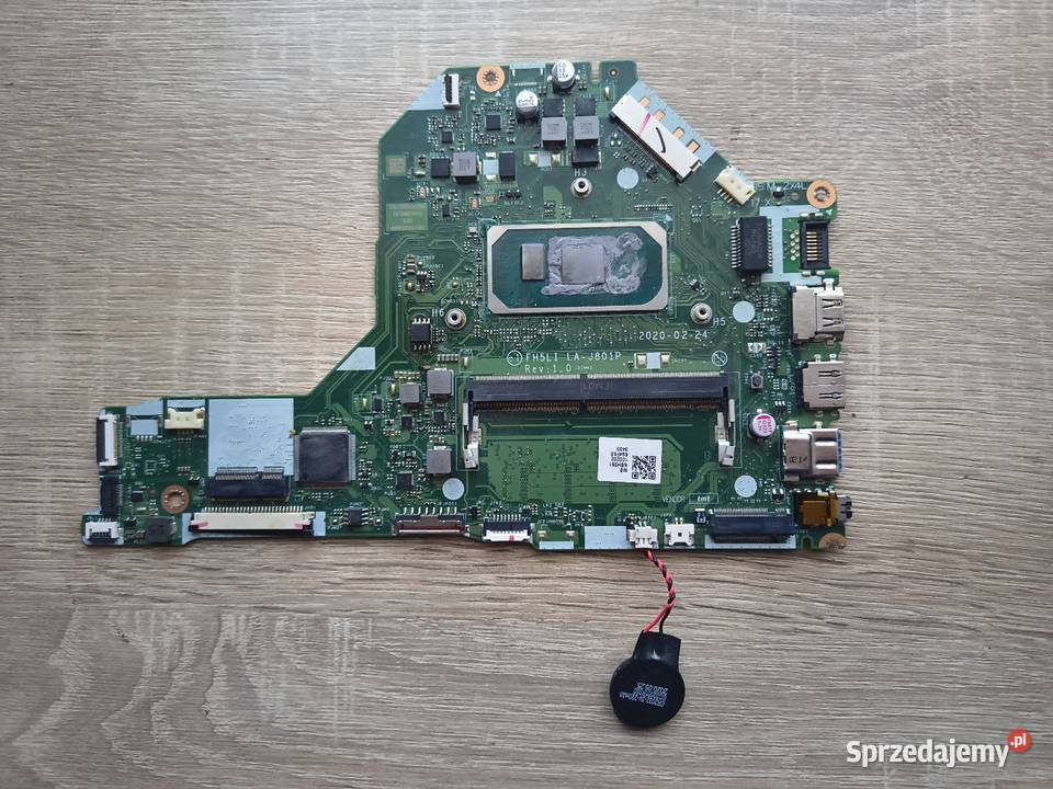 PŁYTA GŁÓWNA FH5LI LA J801P rev 10 DO ACER A Podzespoły bazowe Bolesław sprzedam