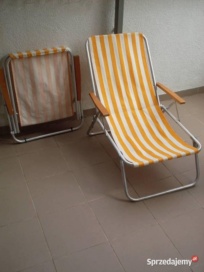 Leżak plażowy aluminiowy żółty Poznań