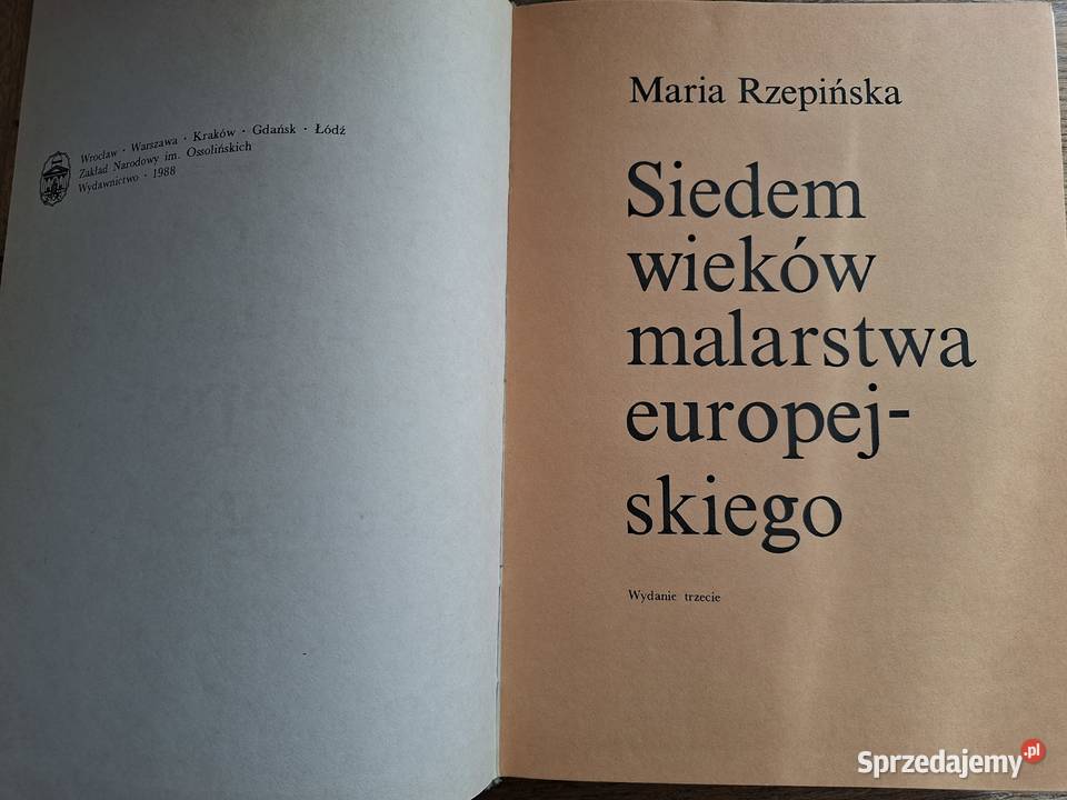 Siedem wieków malarstwa europejskiego MRzepińska Kraków sprzedam