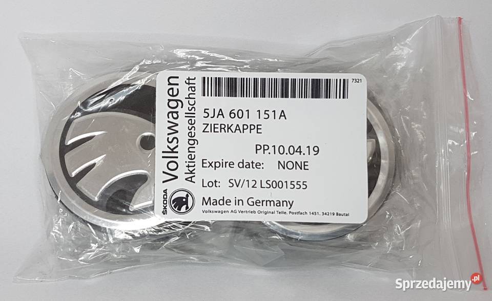 dekielek SKODA 56mm ASO kapsle 1 oryginalny Bełchatów