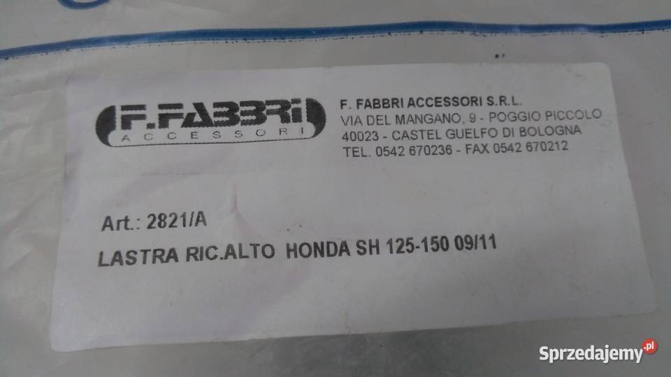 NOWA SZYBA OWIEWKA OSŁONA FABBRI MADE IN ITALY